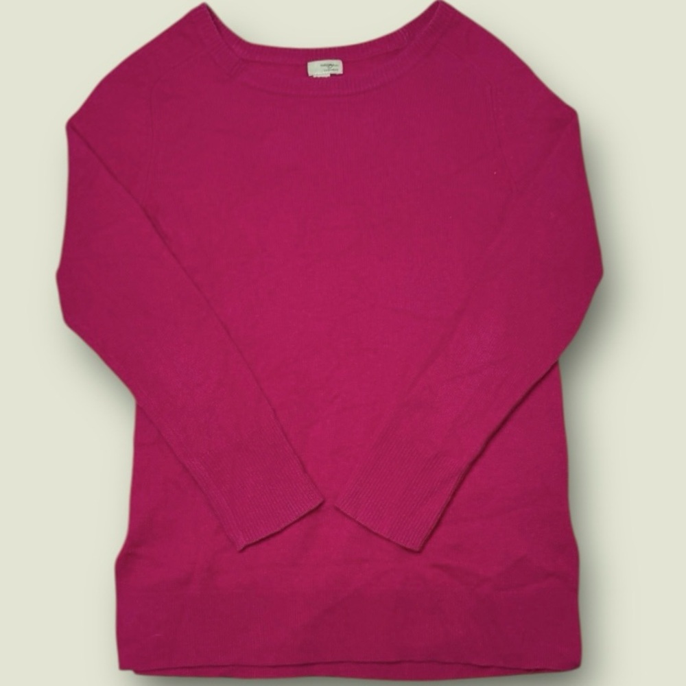 Halogen Cashmere Fuchsia‎ Crew Neck Sweater Small Petite